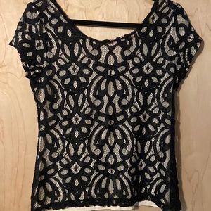 Shirt by Banana Republic Black Cream